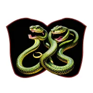 duas cobras brigando, simbolizando o tony country tattoo design idea