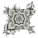quilt block tattoo design idea