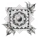 quilt block tattoo design idea