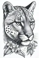 cougar tattoo design idea