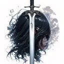 NieR Automata sword for girl tattoo design idea