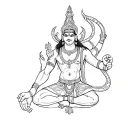 trishul hanuman tattoo tattoo design idea