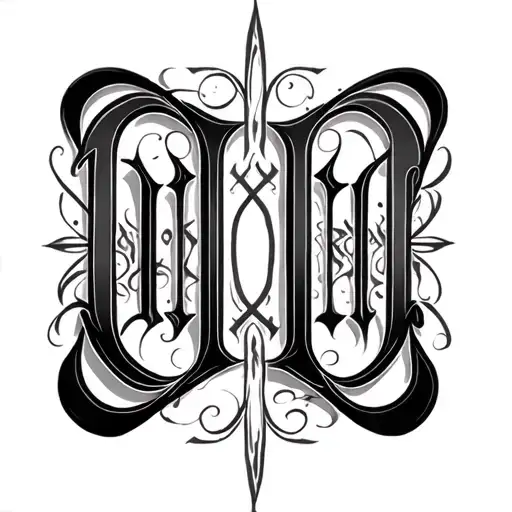 Two Word Ambigram Generator tattoo design idea
