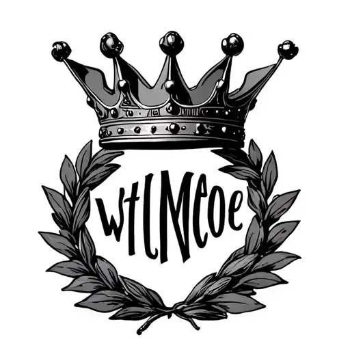 olive wreath crown tattoo design idea