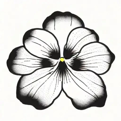pansy flower tattoo design idea