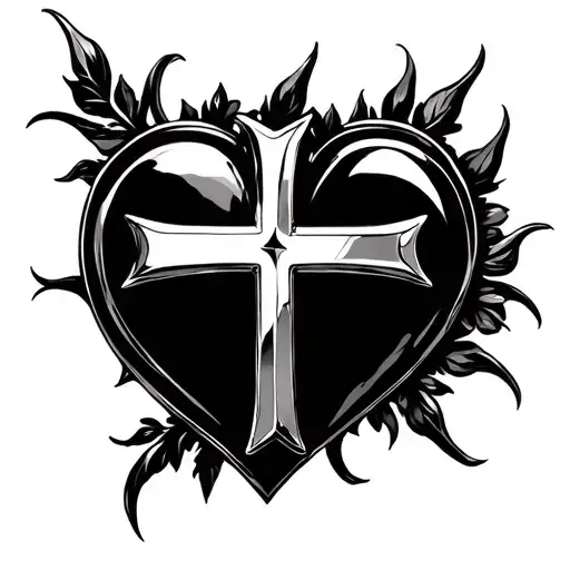 chrome heart cross full back tatoo design tattoo design idea