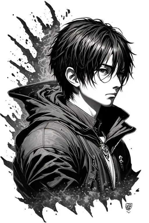 Levi Ackerman attack on titan tattoo design idea