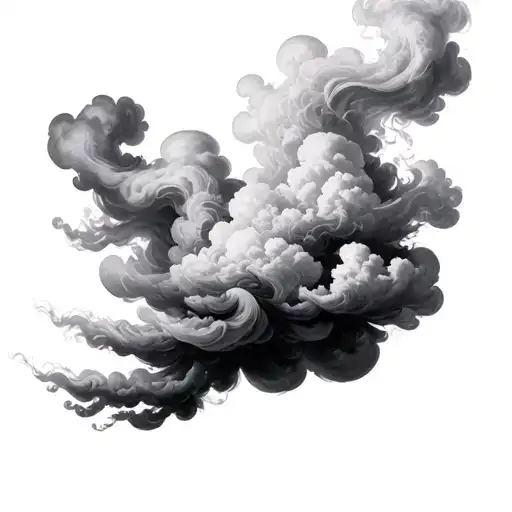 Filler Clouds and Smoke tattoo design idea