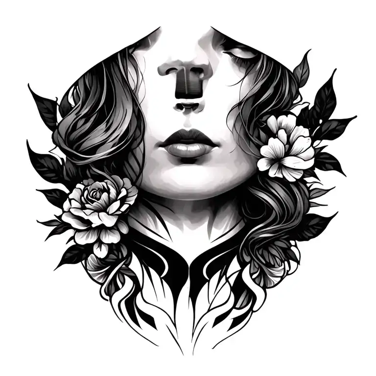 Tattoo my neck with something sensual, imposing, mystical, erotic, color and all the possible details. tattoo design idea