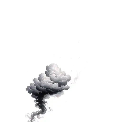 Coverup Clouds and Smoke tattoo design idea