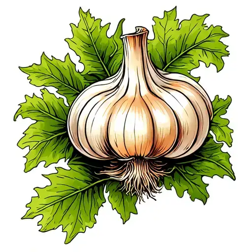 garlic bulbs tattoo design idea