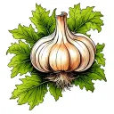 garlic bulbs tattoo design idea