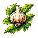 garlic bulbs tattoo design idea