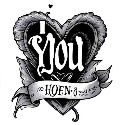 I love you hon tattoo design idea