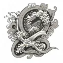 Japanese Scroll tattoo design idea