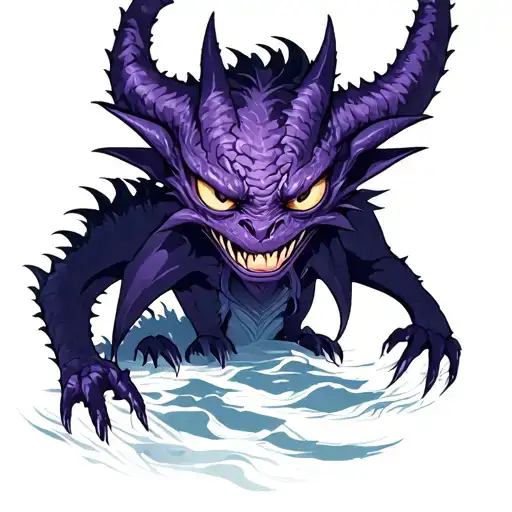 haunter in a forest scene tattoo design idea