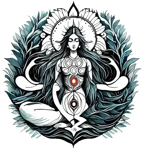 root chakra symbol tattoo design idea