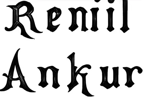 "Renil
Ankur" tattoo design idea
