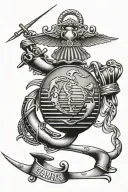 marine corps emblem tattoo tattoo design idea