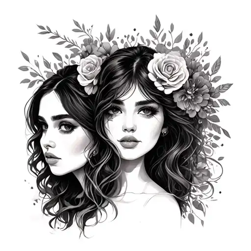 Verónica and Valeria Written in Grains tattoo design idea