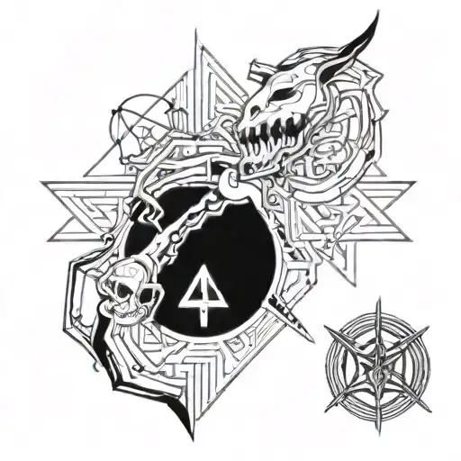 only because of God I can make the devil run away tattoo design idea