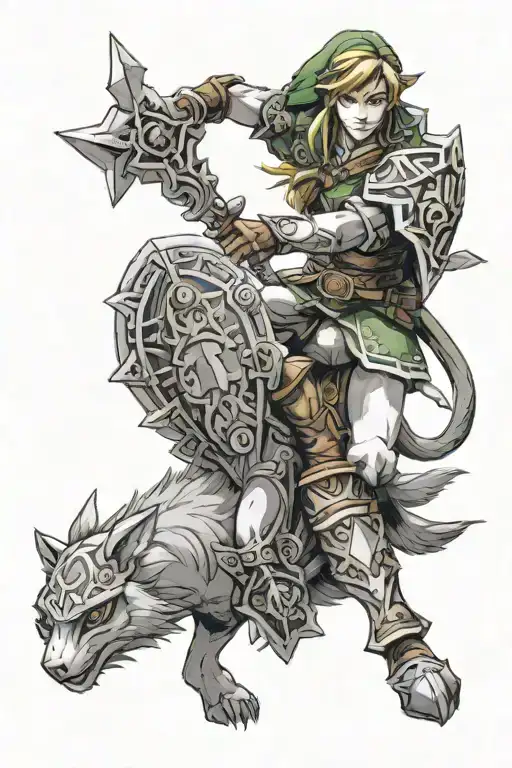 the legend of zelda twilight princess tattoo design idea