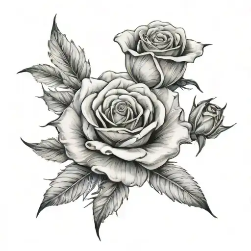 The background must be with clouds and fade. The tattoo will be a half sleeve. At the beginning there should be a rose,  tattoo design idea