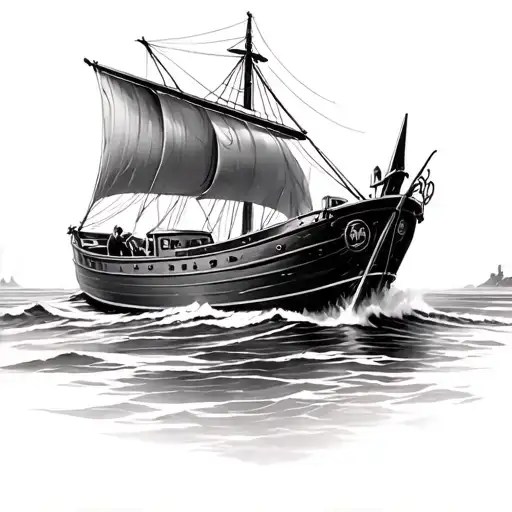 Odyssey boat tattoo design idea