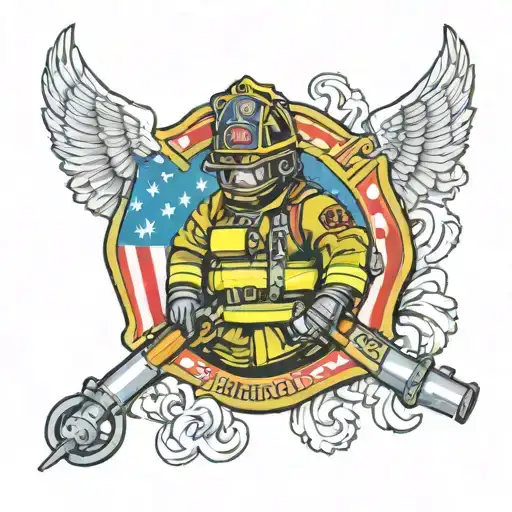 Washington DC firefighter tattoo design idea