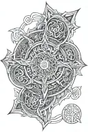 viking shield tattoo design idea