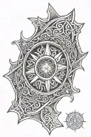 viking shield tattoo design idea