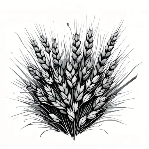 Wheat Grass tattoo design idea