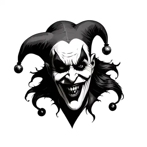 Evil Jester tattoo design idea
