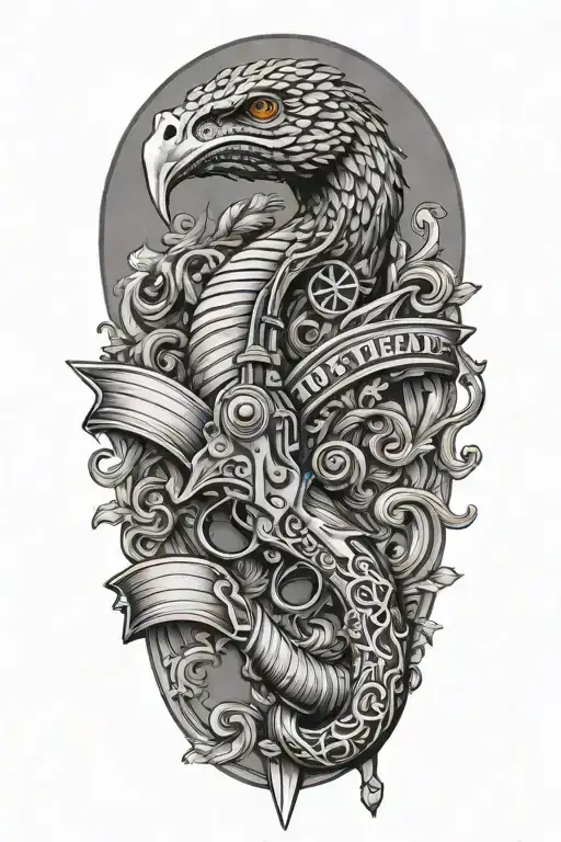don't tread on me pistols flintlock tattoo design idea