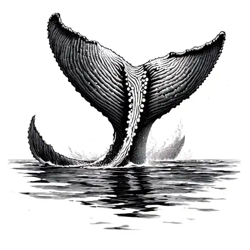 humpback whale tail tattoo design idea
