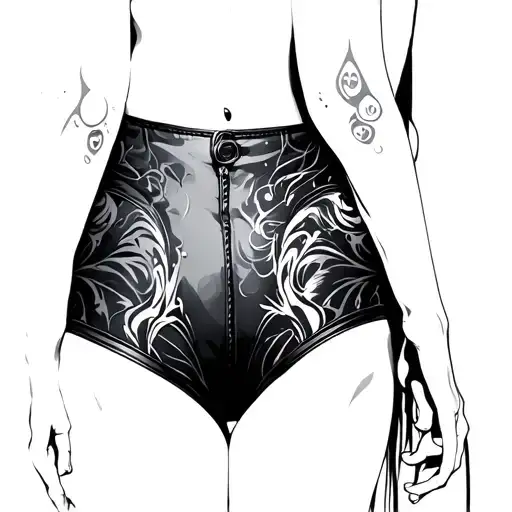 abstract sissy femboy bottom tattoo design idea