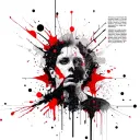 Serotonin geo symteric shapes tattoo design idea