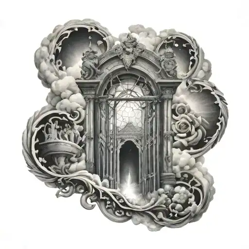 gates of heaven tattoo design idea