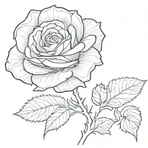 grey rose with the name ruth tattoo design idea
