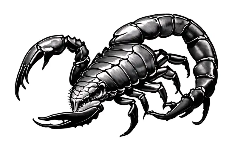 brave scorpio tattoo design idea