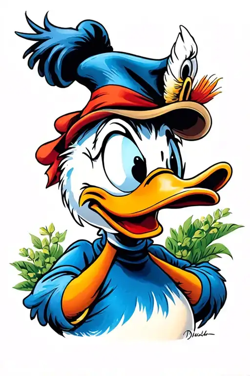 pato Donald Duck tattoo design idea