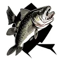 Trout tattoo design idea