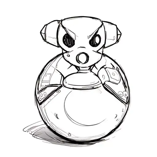 8ball and invader zim tattoo design idea