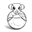 8ball and invader zim tattoo design idea