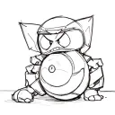 8ball and invader zim tattoo design idea