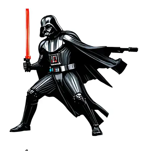 darth Vader colorectal cancer survivor silhouette emerging tattoo design idea