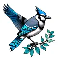 Bluejay tattoo design idea