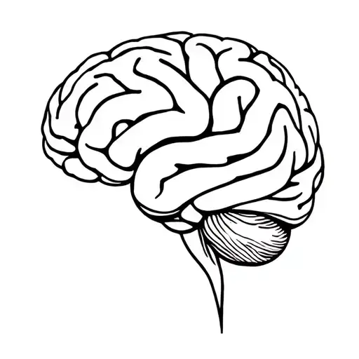 human brain tattoo design idea