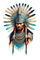 Mayan warrior tattoo design idea