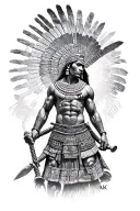 Mayan warrior tattoo design idea